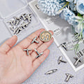 Miniatyrbillede 3 af 5: 18 stk Blanke Manschetknapper til Mænd 3 Størrelser 304 Rustfrit Stål Skjorte Knapper Fri Match Charms Manschet Knapper Metal Manschet Knapper Blanks Indstilling til Bryllup Smoking