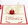 Miniatyrbilde 4 av 5: 10 stk 3D Valentinsdagskort med konvolutter Pop Up Butterfly Bryllupskort