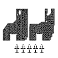 Miniatyrbillede 1 af 5: Til Rmax 1000 2 og 4 sæder 2021 Mud Flap Guard Fenders Mudguard Splash Mudflaps Fender Mudguards