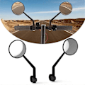 Miniatyrbild 4 av 5: Universell backspegel för skoter, skoterstyre sidospegel 360 graders rotation säkerhetsspegel 1 par