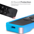 Miniatyrbillede 4 af 5: Silikone Fjernbetjening Etui til Apple TV 4. Generation Siri Fjernbetjening Stødsikker Skridsikker Etui (Uden Fjernbetjening)