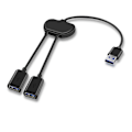 Miniatyrbillede 4 af 5: 1 stk USB 3.0 A 1 Han til 2 Dobbelt USB Hun Data Hub Strøm Adapter Y Splitter
