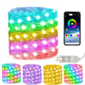 Miniatyrbilde 1 av 5: Blinkende lyslist som styrer Bluetooth-synkronisering med musikk, fargeskiftende LED-lys (100 lysdioder)