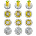 Miniatyrbillede 1 af 7: 12 stk oppustelige drikkeholdere Glitter pailletter Drik Pool Floats Oppustelige glasunderlag Drikkeholder