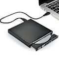 Miniatyrbillede 1 af 5: Eksternt Cd/dvd-drev, Usb 2.0 Slim Protable Eksternt Cd-rw-drev Dvd-rw-brænder Brænderdrev Til Bærbar Pc Desktop-computer, Sort