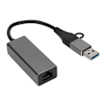 Miniatyrbilde 3 av 5: USB C til RJ45-adapter, sølvgrå USB til Ethernet RJ45-adapter for bærbare PC-er, støtter 10/100/1000 Mbps, stabil brikke