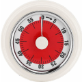 Miniatyrbillede 2 af 4: Køkken Timer Mekanisk Timer Madlavningstimer Student Timer Rustfrit Stål med Magnet - Rød, 1 stk