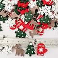 Miniatyrbilde 1 av 5: Juletrærtrykte hansker/fargede elgflis juledekorasjon Håndlaget DIY-dekorasjonslapp 100 stk