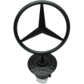 Miniatyrbild 4 av 4: Huvstjärna emblem märke legering pläterad huvbyte tillbehör passar för W124 W210 E-klass W202 W203 C-klass W204 W220 1994-2007(svart)