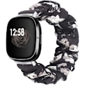 Pikkukuva 1 / 7: Fitbit Sense / Versa 3 -yhteensopiva ranneke, naisten ranneke Musta/Harmaa Kukkainen