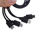 Miniatyrbilde 5 av 5: USB2.0 til MicroUSB Multi Ladningskabel 4 i 1 MicroUSB Lader Adapterkabel