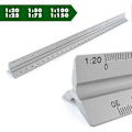 Miniatyrbild 2 av 5: Aluminiumlinjal Skala Triangulär Linjal Triangulär Skala 1:20, 1:25, 1:50, 1:75, 1:100, 1:150, 30 Cm Lång Triangulär Skala