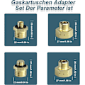 Miniatyrbillede 5 af 5: Gaspatron Adapter Gasflaske Adapter til Fyldning af Tyske Gasflasker i EU Udland Adapter Gaspatron Lavet af Messing Gaspatron Adapter 4 Dele