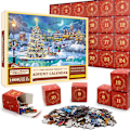 Miniatyrbild 1 av 2: Pussel adventskalender 2024, 1008 pusselbitar 24 dagars julnedräkning adventskalendrar-06