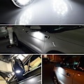 Miniatyrbillede 5 af 5: LED Side Mirror Puddle Lights Lamper til Edge Mondeo 5 Taurus E X Flex Explorer Expedition