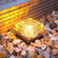 Miniatyrbillede 5 af 5: 5 stk. Solcelle Glassten Lampe Isterning Lys LED Landskabslys til Jul Udendørs Sti Vej Y