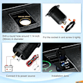 Miniatyrbilde 4 av 5: Hurtiglading Socket 60W USB-C Flere Billadere Socket PD 3.0 & To QC3.0 Porter med Berøringsswitc