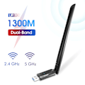 Miniatyrbillede 2 af 5: USB WiFi Adapter til PC 1300Mbps USB 3.0 Trådløs Netværk WiFi Dongle Adapter