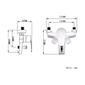 Miniatyrbilde 4 av 5: Badekar Blandebatter Dusj/badekar Kran Krom Messing Blandebatter