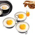 Miniatyrbild 1 av 5: Rostfritt Stål Äggkokare, Perfekt Kokt Ägg Maker, Runda Äggkokare Ringar För Frukost Matlagning Verktyg 3 Kokta Ägg Koppar-AF