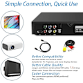 Miniatyrbillede 3 af 7: DVD-afspiller til TV med HDMI, DVD-afspiller, der afspiller alle regioner, CD-afspiller til hjemmebiografsystemer, HDMI & RCA-kabel medfølger