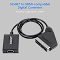 Pikkukuva 2 / 5: Kirkas Scart–HDMI-videoadapteri: Plug and Play, 1080p, vakaa suorituskyky