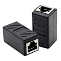 Miniatyrbillede 1 af 3: 2 stk. Kabel Ethernet Hun Hun Kobling Kabel Rj45 Splitter Ethernet Adapter Forlænger Rj45 Forlænger