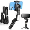 Smarttelefonstabilisator, Bluetooth-fjärrkontroll för Vlogging, YouTube, Livevideo Kompatibel med iPhone/Android (Svart)