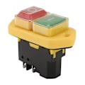 Miniatyrbillede 1 af 5: YH02-A Elektromagnetisk Afbryder 220V 15A 5PIN Start Trykknap til Værktøjsmaskine Udstyr Vandtæt Panel