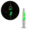 Miniatyrbillede 2 af 2: Metal Base Lava Vokslampe 25w Klar Vand Grøn Voks Lys Kreativ Dekorationslys Soveværelse Natlys (EU Stik) | Fruugo Us