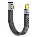 Miniatyrbillede 1 af 5: UC-002-0.13L 13cm Lavprofil Vinklet 240W Type-C Han til Han USB4 40Gbps 100W 8K Fladt FPC Datakabel