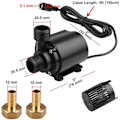 Miniatyrbilde 4 av 5: Miniatyr børsteløs vannpumpe DC 12V 5M 800L/H Regulerende motor fontene vannpumpe sirkulerende pumpe