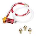 Miniatyrbillede 1 af 5: 3D Printer Dysenkit Mk8 Hotend Kit Kompatibel med Alfawise U20 U30 Creality Ender 3 Samlet Mk8 Ekstruder Hot End Kit med 0,4mm Dys 24v 40w