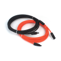 Pikkukuva 1 / 5: 2 x PV-jatkokaapelia, pv1 - f 6,0mm², 4M/kaapeli, mc4-liitin IP67, 14awg (musta + punainen),