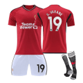 Miniatyrbilde 1 av 4: 2324 Red Devils hjemme trening drakt jersey sportsuniform menn og kvinner fotballuniform NO.19 XL