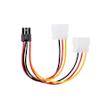 Pikkukuva 5 / 5: 4-nastainen - 6-nastainen virtajohto näytönohjaimelle, 4-nastainen Molex - 6-nastainen PCI-Express PCIE -virtalähdekaapeli