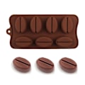 Miniatyrbillede 1 af 4: 7 Hulrum Kaffe Bønne Chokolade Fondant Form Værktøj Voks Smelte Kage Gele Mousse Kage Is Form