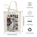 Miniatyrbilde 2 av 5: Taylor Swift The Eras Tour Canvas Shopping Bag Skulder Tote Shopper Vesker Gaver Til Ts Fans Musikkelsker