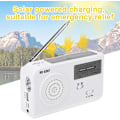 Miniatyrbild 5 av 5: Solardriven nödradio, bärbar handvev nödradio med LED-ficklampa