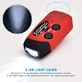 Miniatyrbillede 5 af 5: Nødradio/svejveradio med solcelle, lommelygte og powerbank, nødradio multifunktion, velegnet til udendørs brug