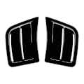 Miniatyrbillede 1 af 5: Frontkofanger Side Air Vent Cover Intake Frame Trim til 2008-2014 Tilbehør Sort