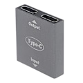 Miniatyrbild 1 av 5: USB-C Hon till Dubbel USB-C Hon Delare Hub Konverter Adapter Typ C Koppling Förlängare Utbyggnad Kontakt för USB-C Enhet