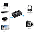 Miniatyrbillede 4 af 5: 4-kanals Hovedtelefon Audio Stereo Forstærker Ultra-Kompakt Forstærker AMP med Strømadapter (EU-stik)