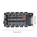 Miniatyrbillede 4 af 4: 12V 4-pin RGB AURA 5V 3-pin ARGB RGBW Kabel Splitter Hub Kabinet m/ Forlængerkabel