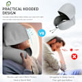 Miniatyrbilde 2 av 5: Nakkepute med memory foam, reisepute med hette for voksne, reisepute for fly og tog Blue