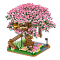 Miniatyrbild 1 av 5: 2008 st Sakura Tree House Micro Building Blocks Set Architecture Mini Bricks Of Cherry Blossom Bonsai Model, Leksakspresenter för barn