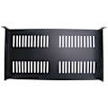 Miniatyrbillede 3 af 5: 1U Server Rack Monteringshylde Ventileret Udliggerbakke til 19-tommers Netværksudstyrsrack & Kabinet