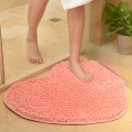 Miniatyrbillede 1 af 5: Skridsikker absorberende tæppemåtte soveværelse badeværelse absorberende skridsikker måtte - hjerteformet, 40 * 50 cm, pink, 1 stk