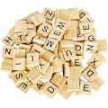 Pikkukuva 1 / 5: 100 Puupalaa Kirjainlaattaa, Scrabble-Kirjaimia Käsitöihin