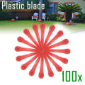 Miniatyrbilde 1 av 5: L70 sekskantede plastblader for blomsterplenklipper Trimmer plastblader - Rød, 100 stk